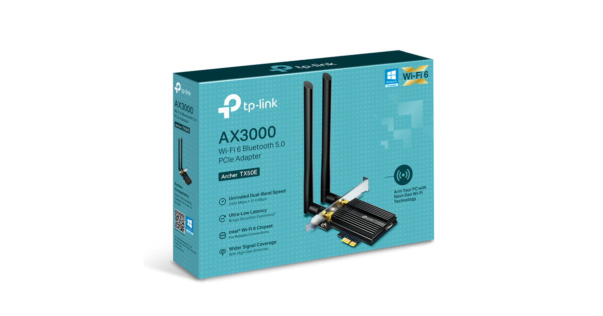 TP-Link apresenta o novo adaptador Archer TX50E, com Wi-Fi 6 e Bluetooth 5.0 para responder a todas as necessidades
